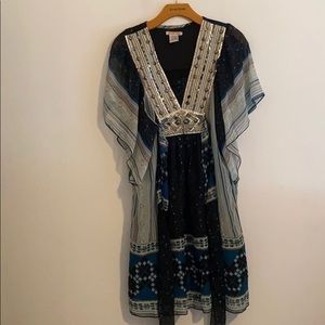 PARADIS MISS BLUE SHORT SLEEVE DRESS MEDIUM